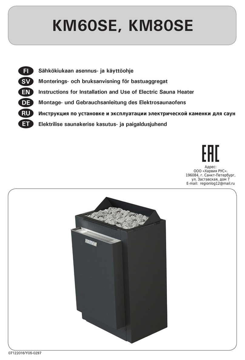 Harvia KM60SE Instructions for installation and use