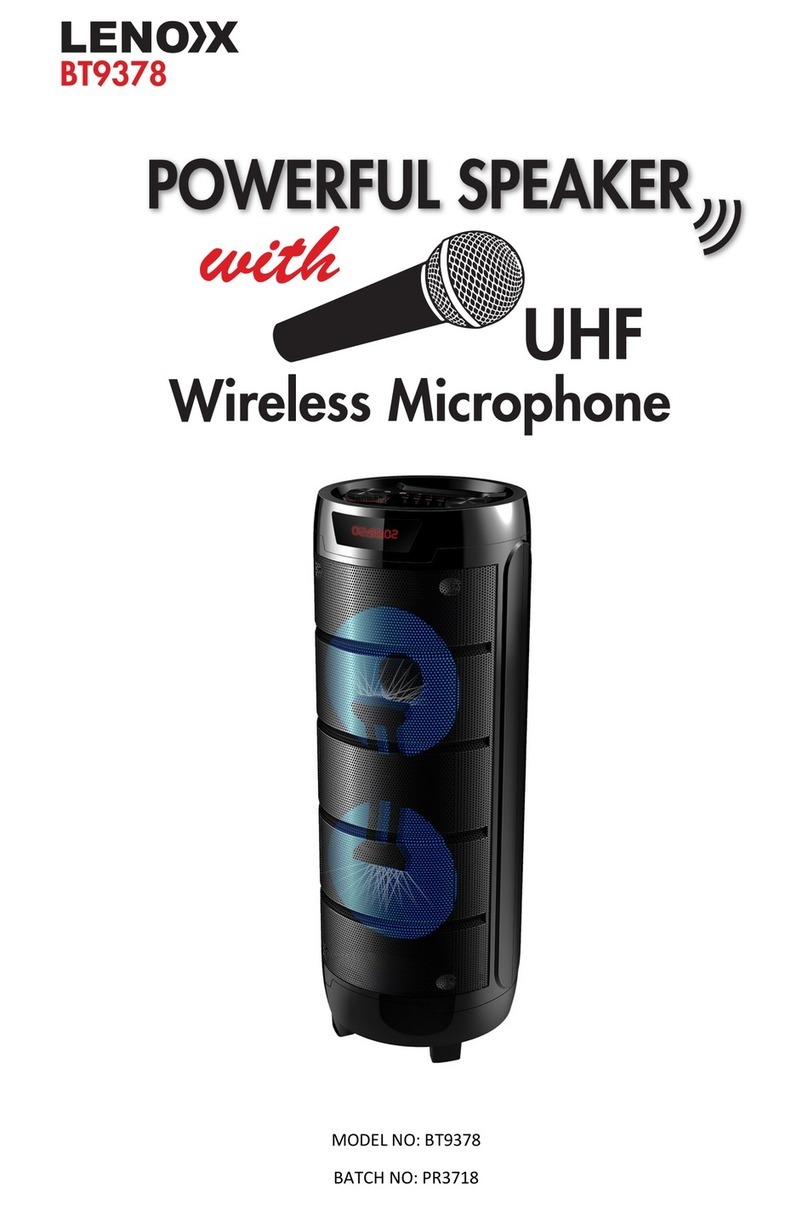 Lenoxx BT9378 User manual