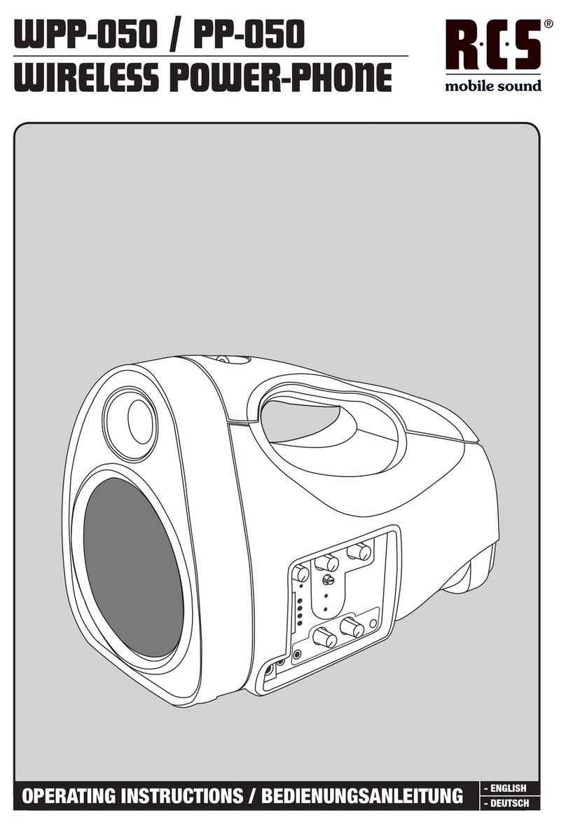 RCS WPP-050 operating instructions
