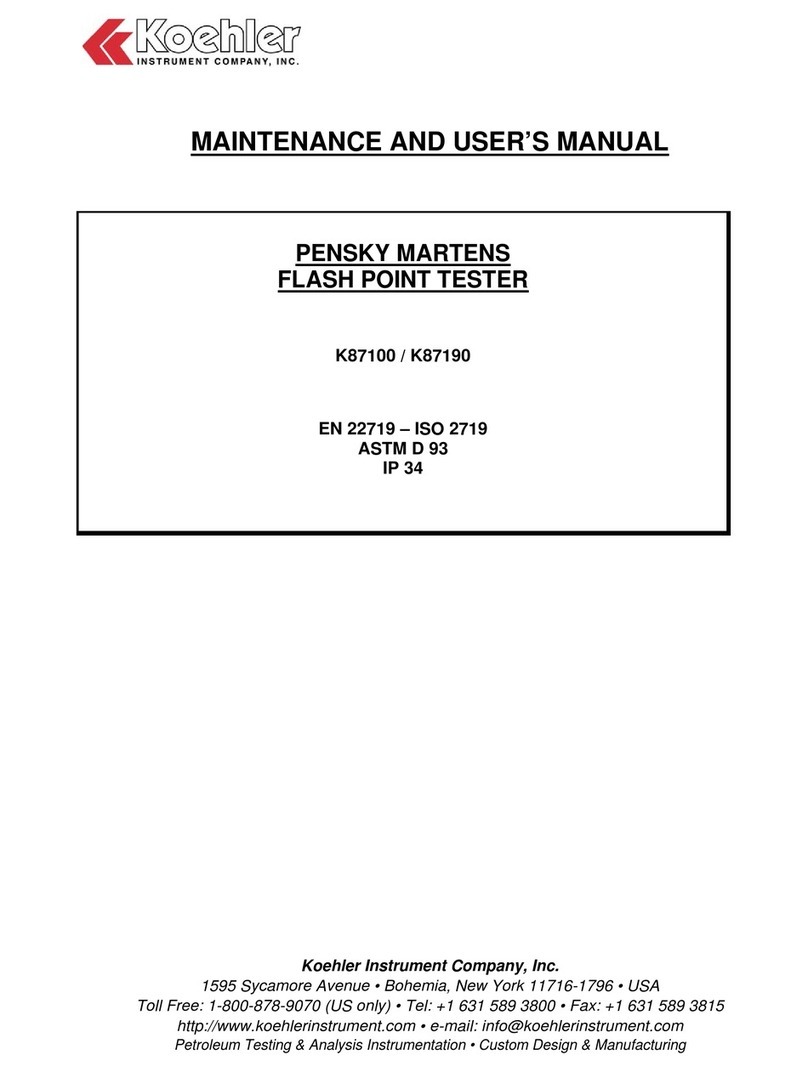Koehler K87100 User manual and maintenance