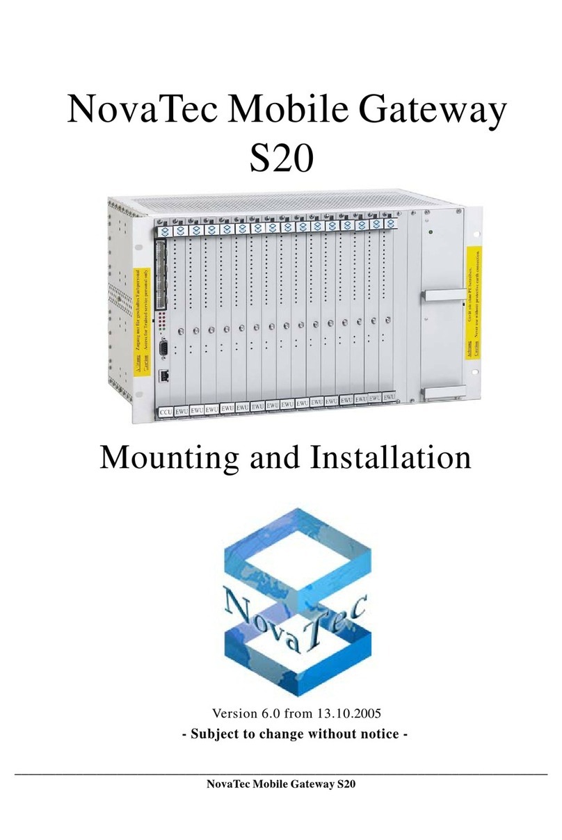 NovaTec NMG S20 Mounting and installation