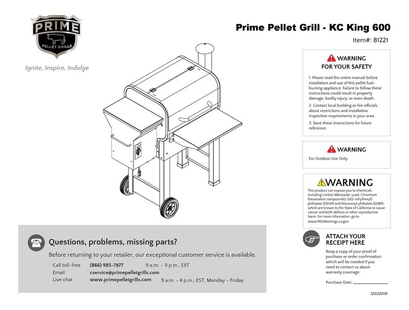 Prime Grill KC King 600 manual