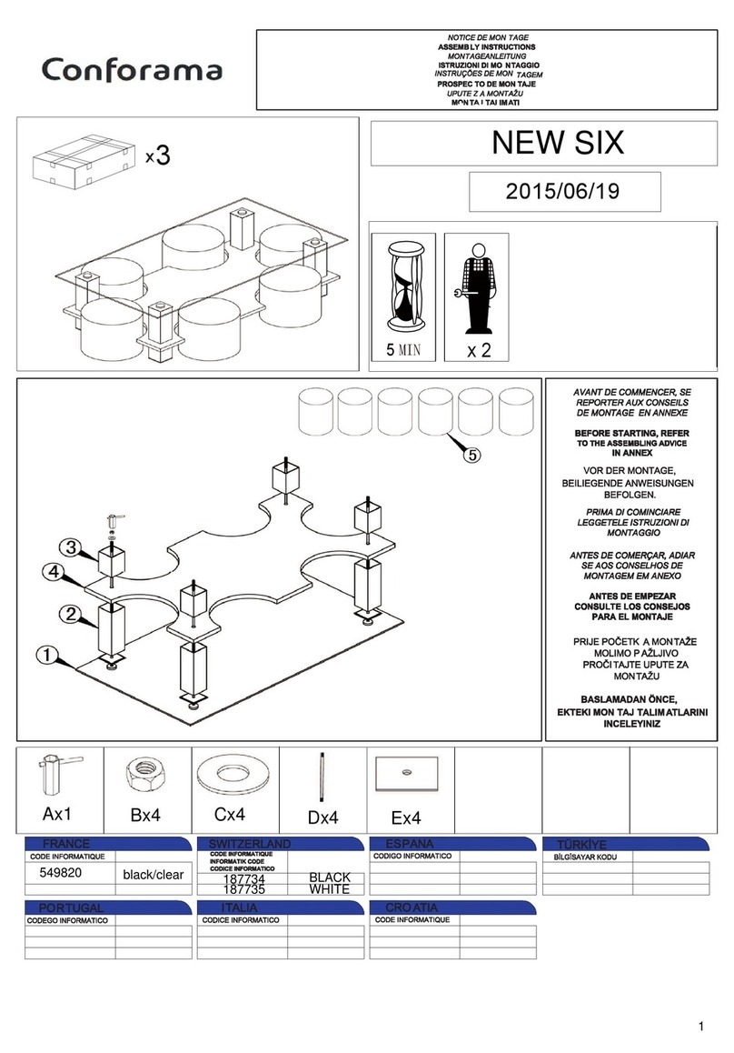 CONFORAMA NEW SIX Assembly instructions
