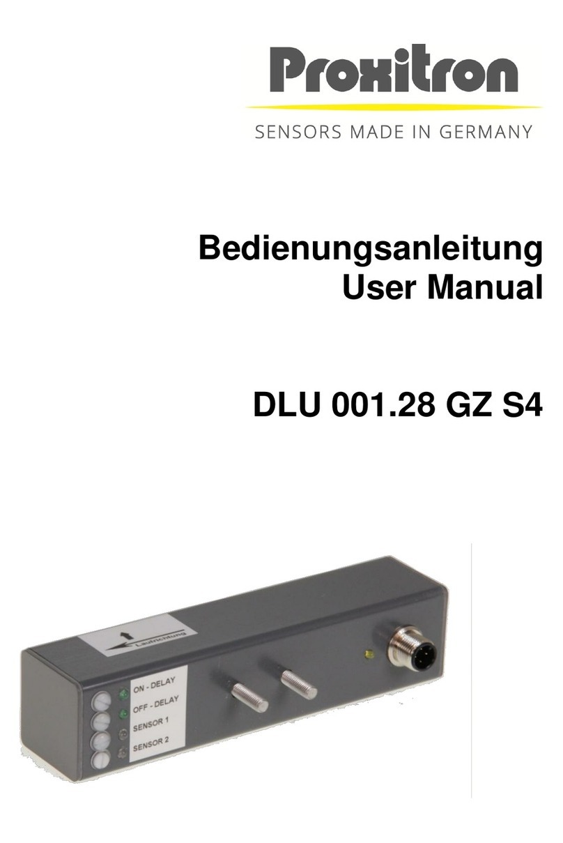 Proxitron DLU 001.28 GZ S4 user manual Proxitron DLU 001.28 GZ S4 user manual