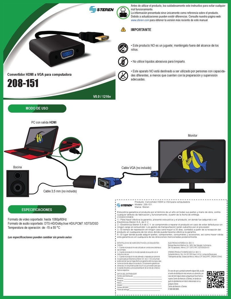 Steren 208-151 manual
