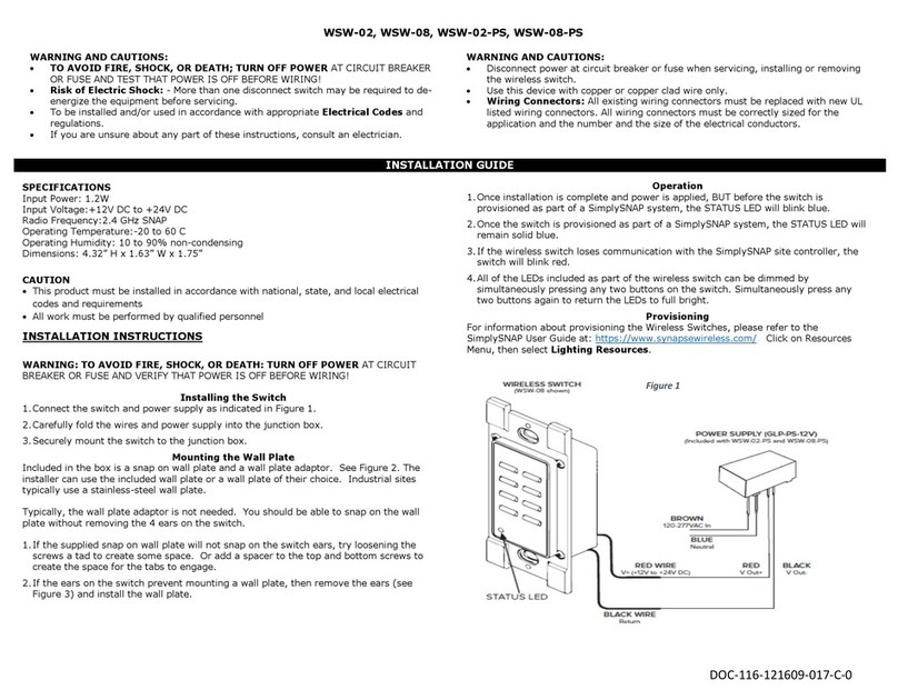 Synapse WSW-02 installation guide