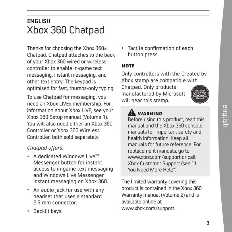 XBOX 360 User manual