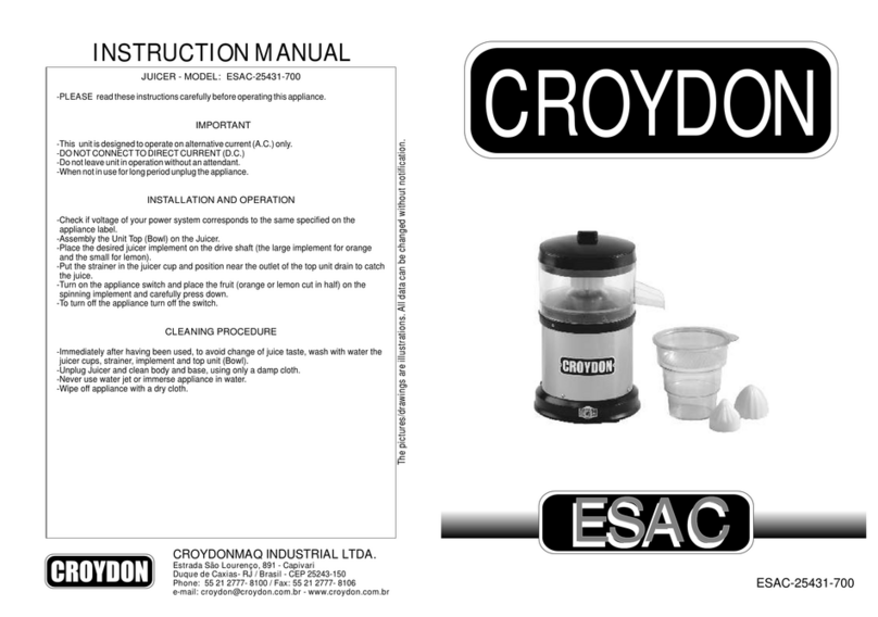 croydon ESAC-25431-700 instruction manual