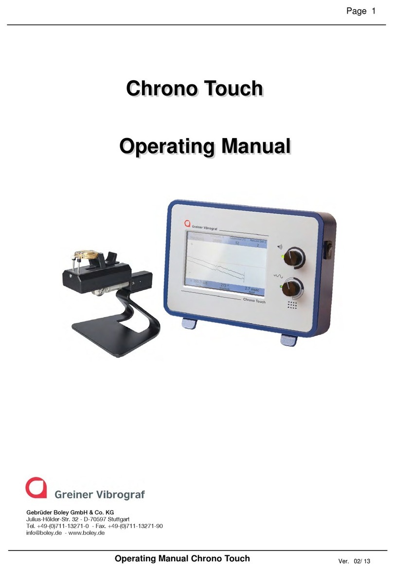 Greiner Vibrograf Chrono Touch operating manual