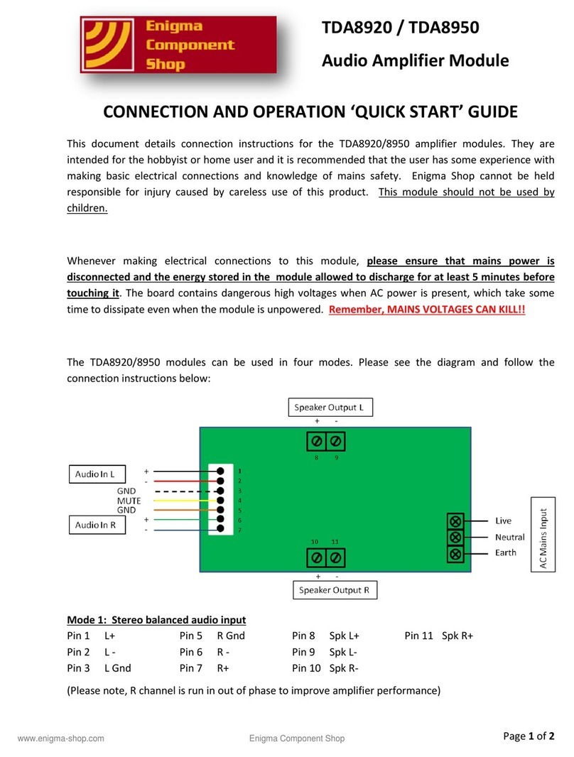 NXP Semiconductors TDA8920 quick start guide