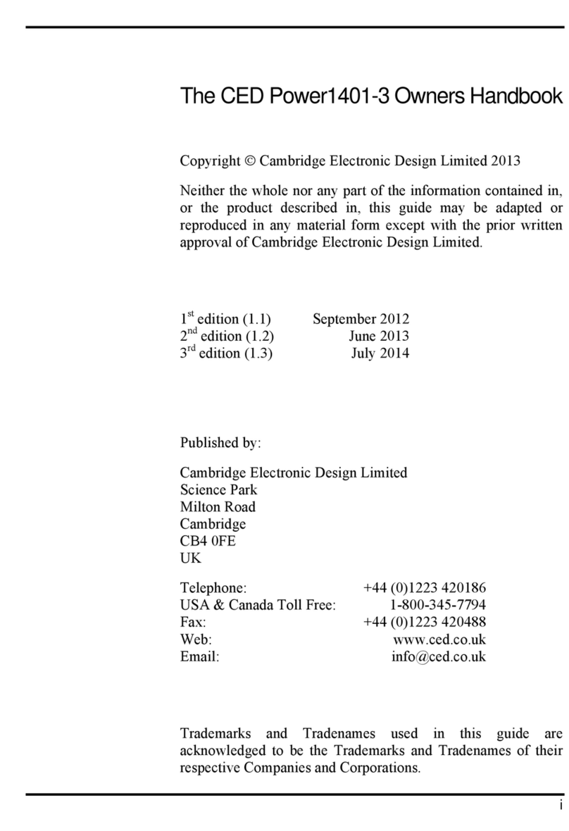 CED Power1401-3 Owner's handbook