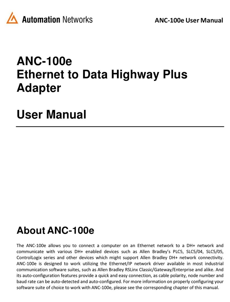 Automation Networks Highway Plus ANC-100e user manual
