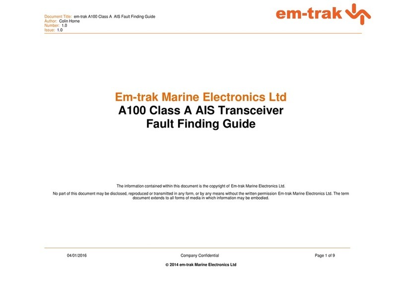 Em-Trak A100 Fault Finding Guide