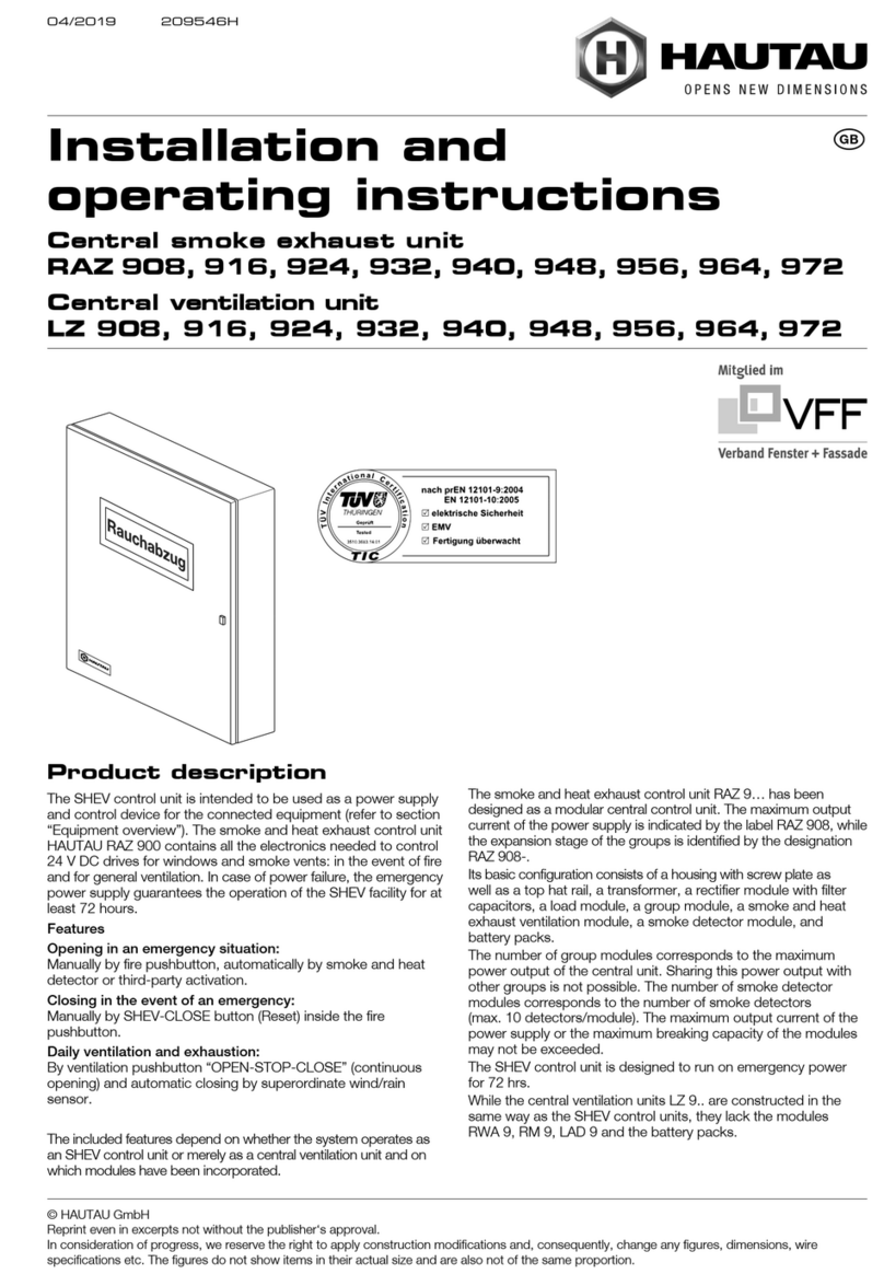 HAUTAU RAZ 908 Installation and operating instructions
