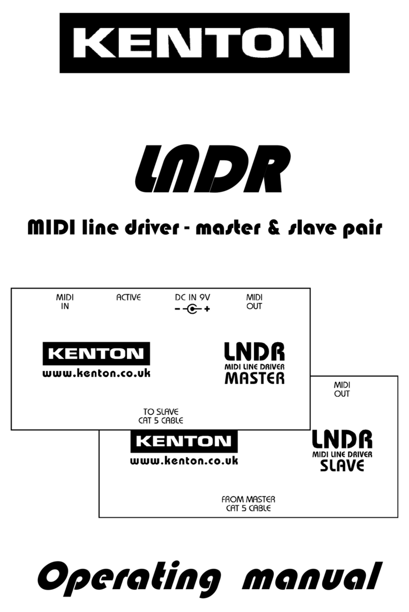 Kenton LNDR MIDI line driver operating manual