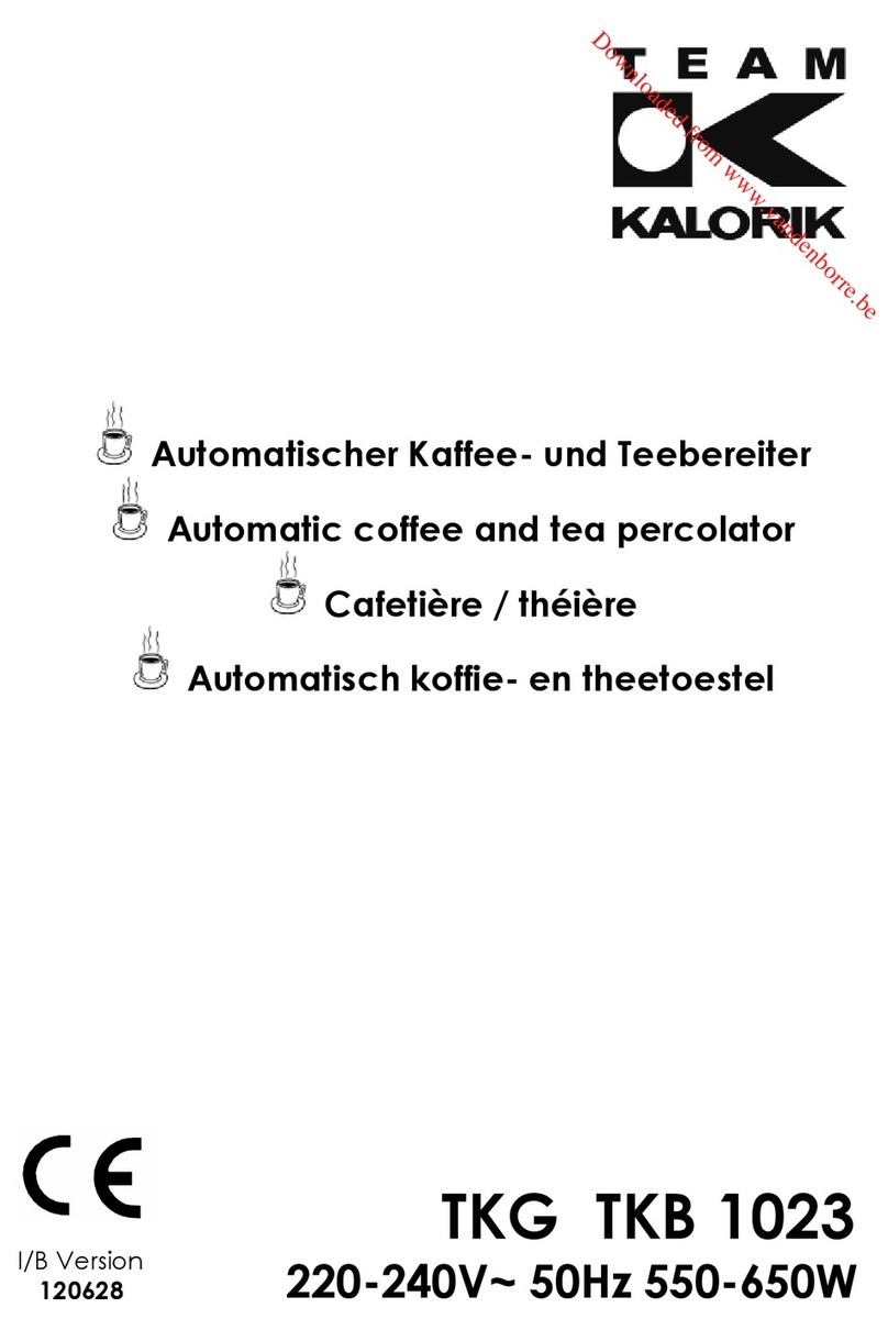 Team Kalorik TKG TKB 1023 manual