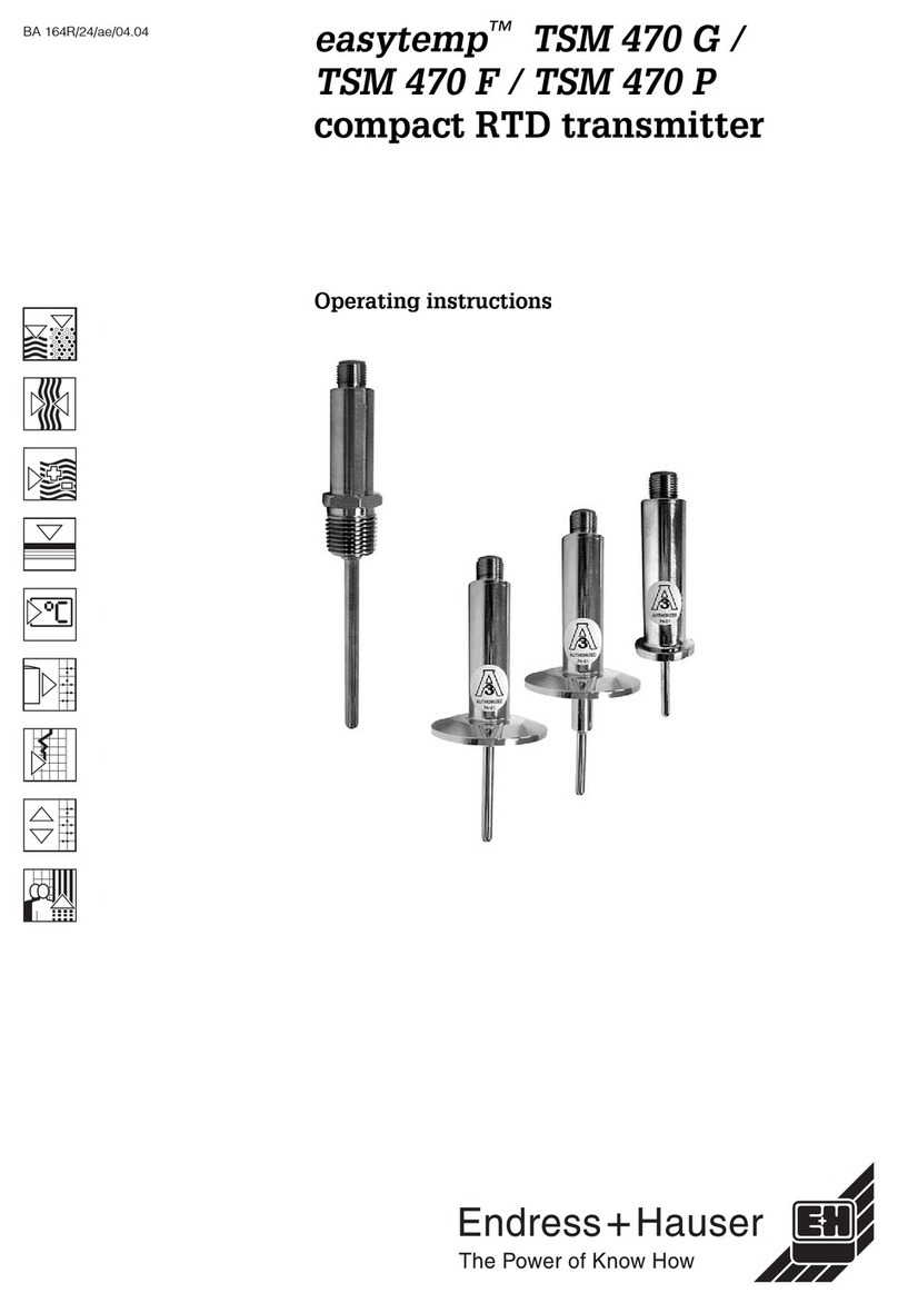 Endress+Hauser easytemp TSM 470 G operating instructions