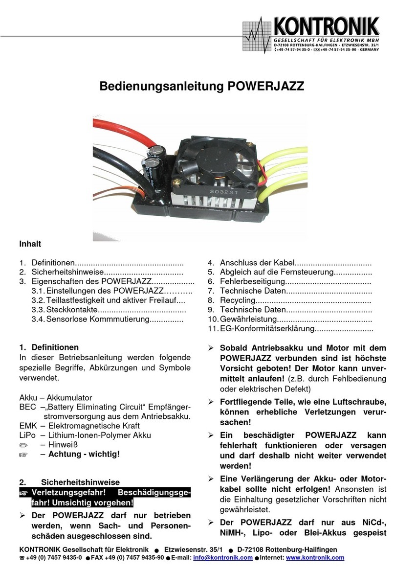 KONTRONIK POWERJAZZ Operation manual
