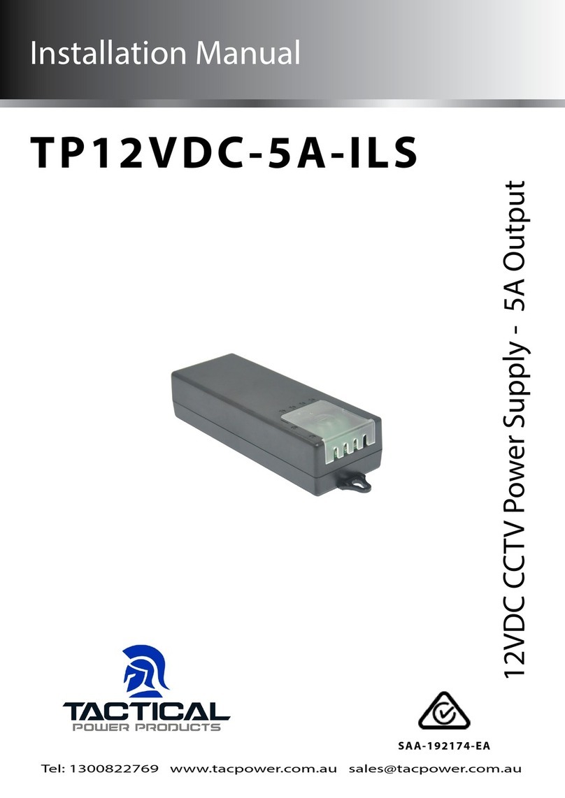 Tactical Power Products TP12VDC-5A-ILS installation manual