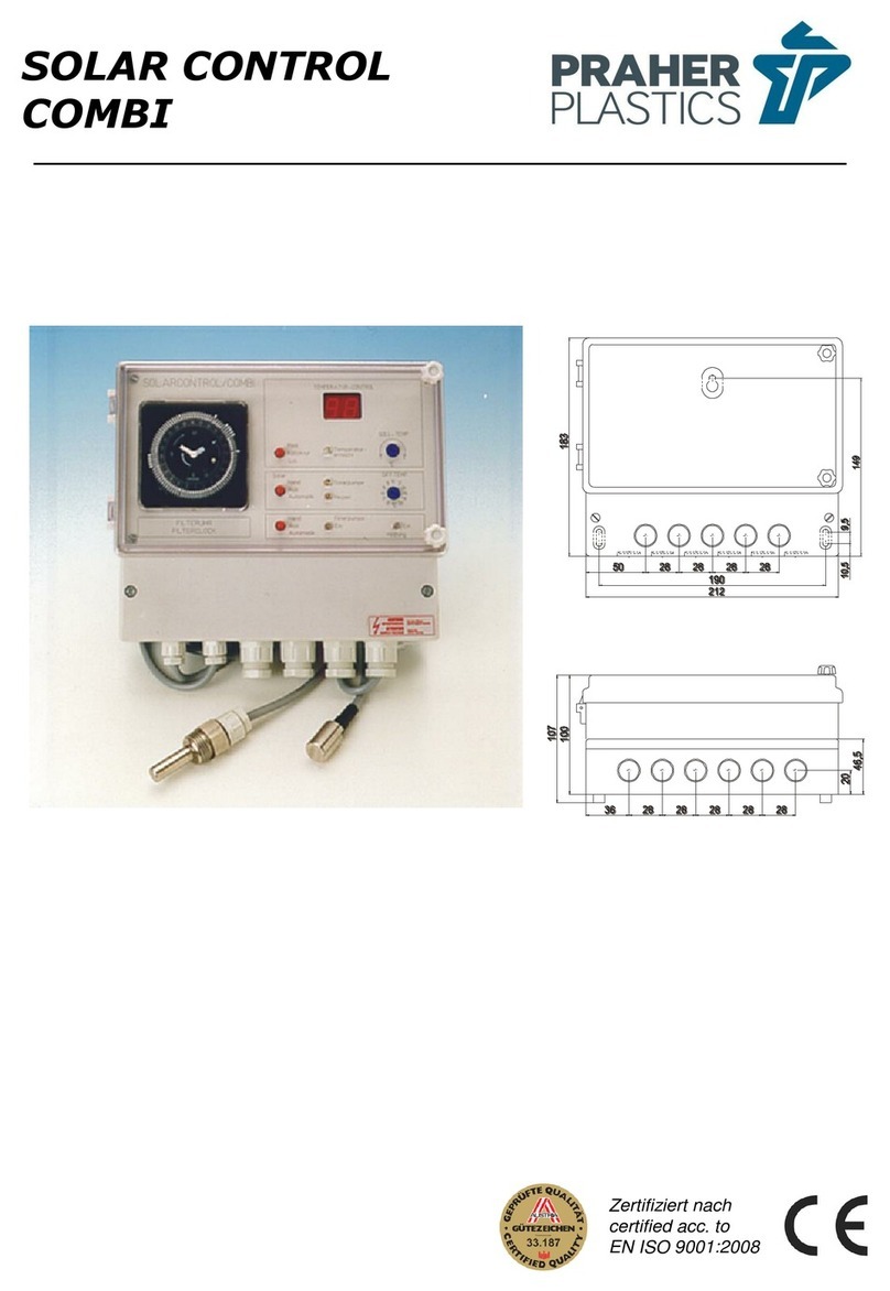 Praher Plastics SOLAR CONTROLCOMBI manual