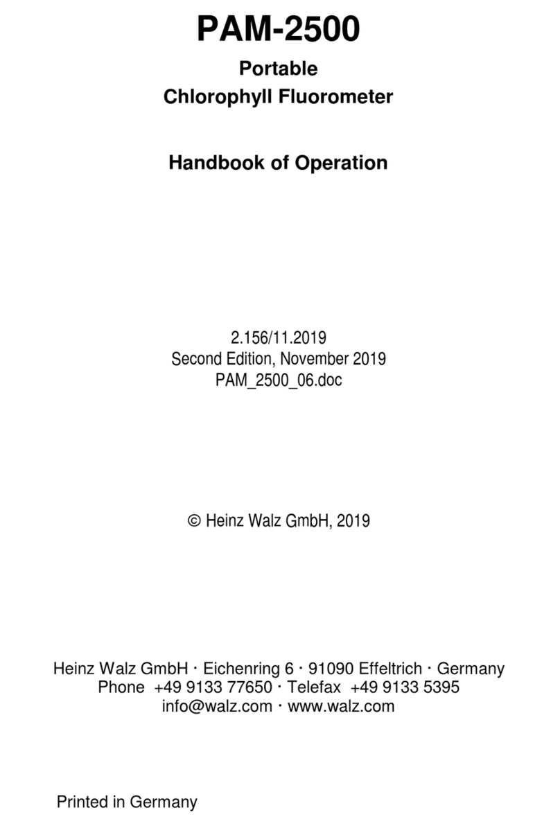 Walz PAM-2500 User manual
