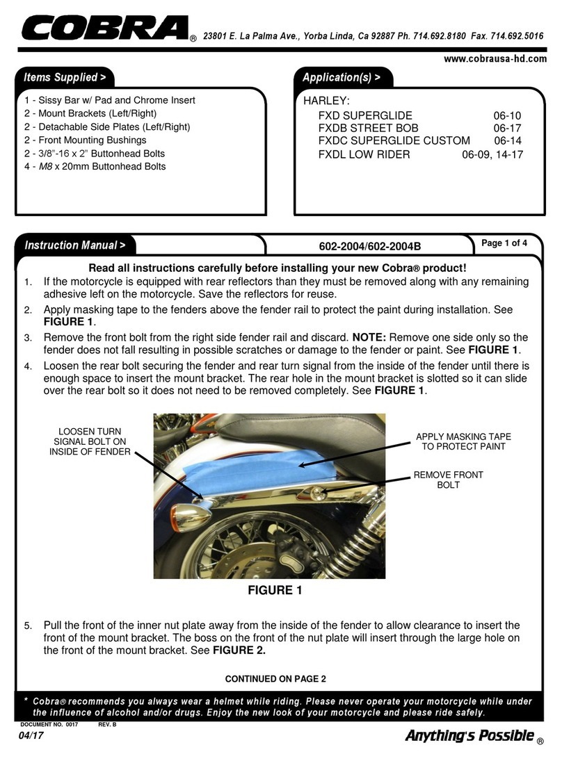 Cobra 602-2004 instruction manual