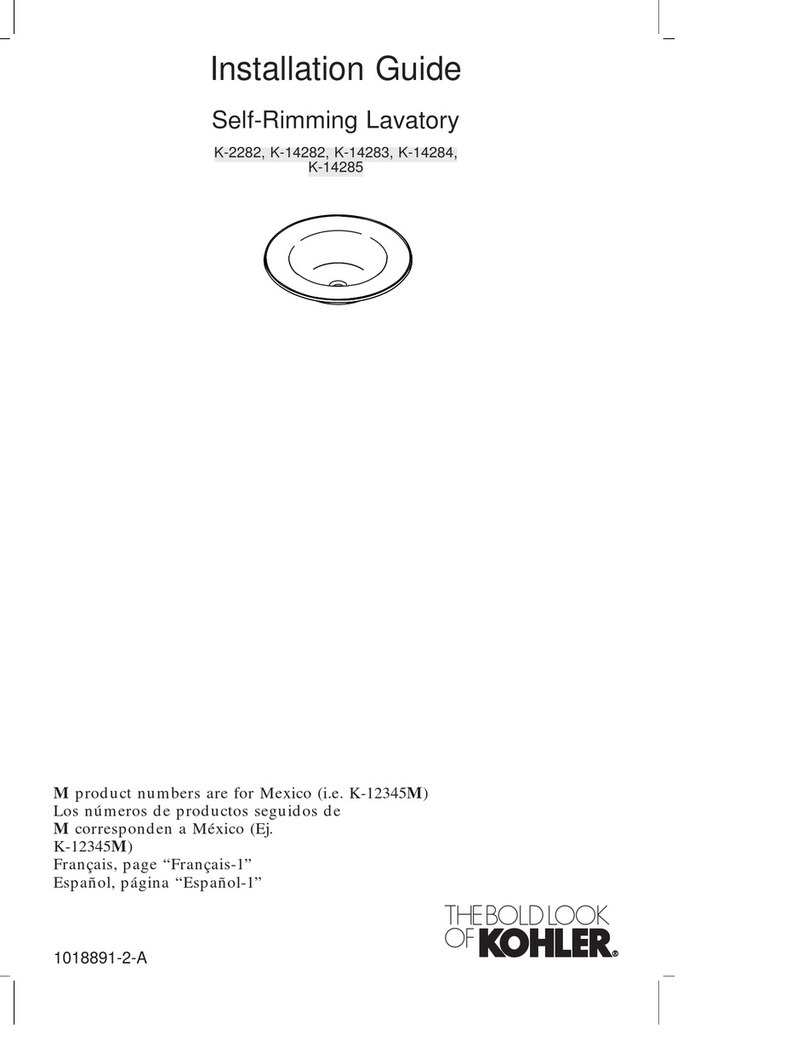 Kohler K-2282 User manual Kohler K-2282 User manual
