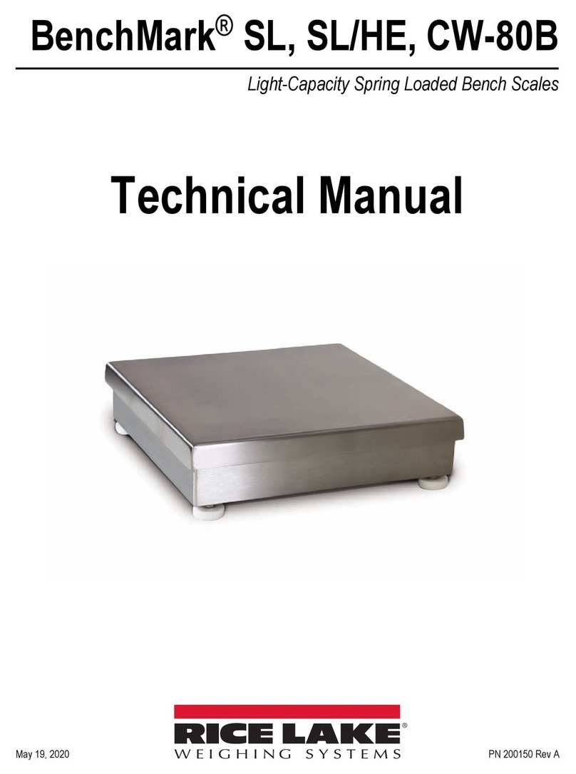 Rice Lake BenchMark SL User manual Rice Lake BenchMark SL User manual