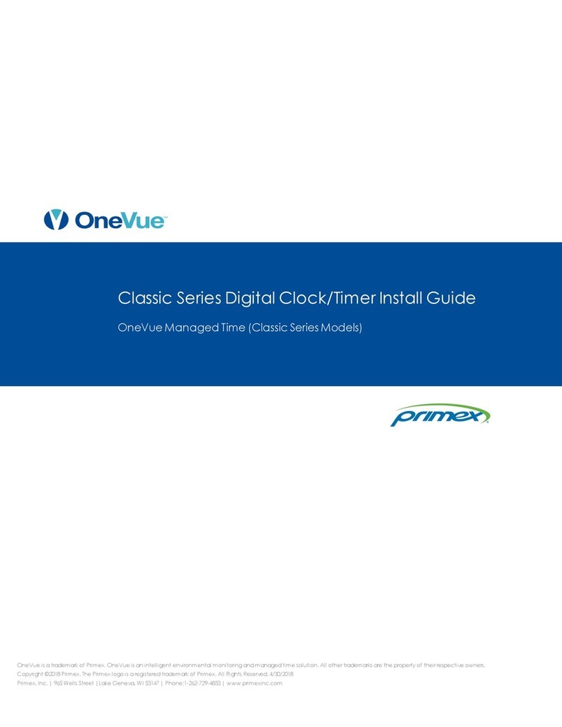 Primex OneVue Classic Series User manual