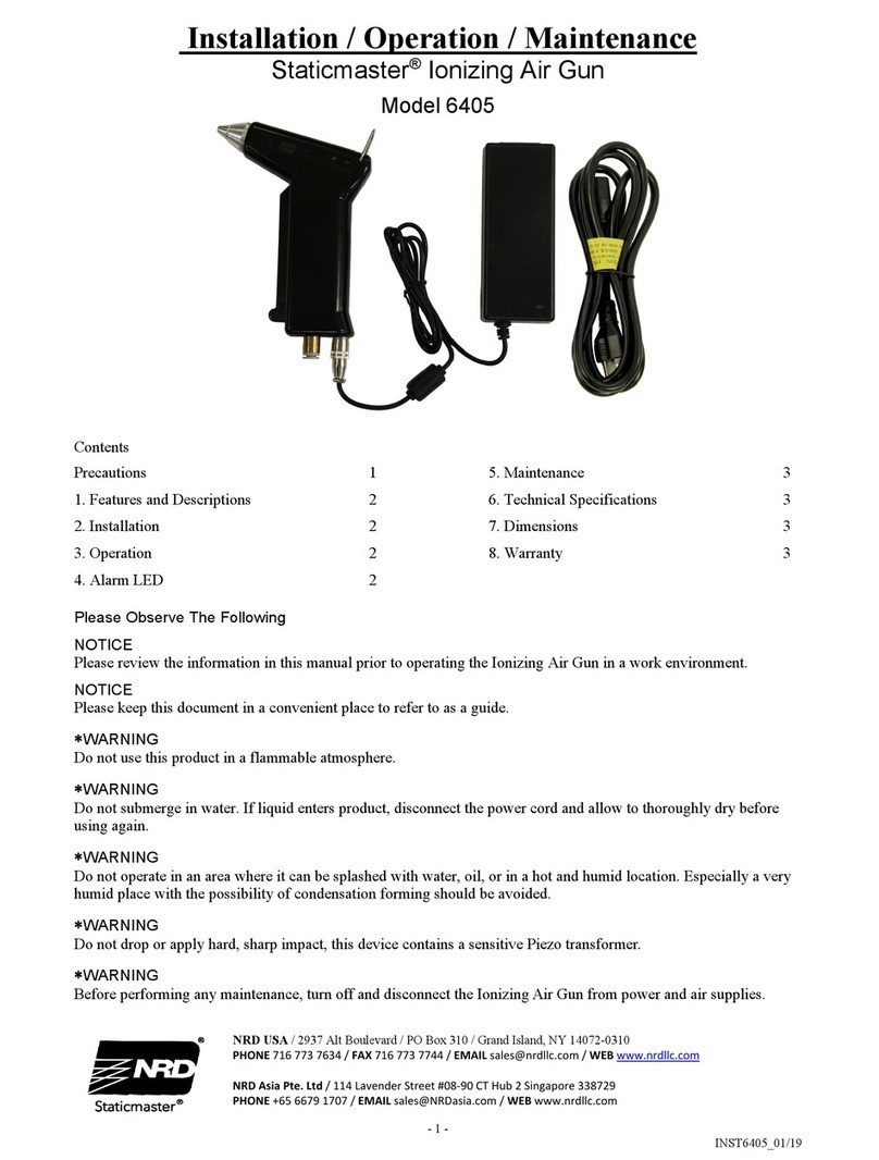 NRD Staticmaster 6405 Installation operation & maintenance