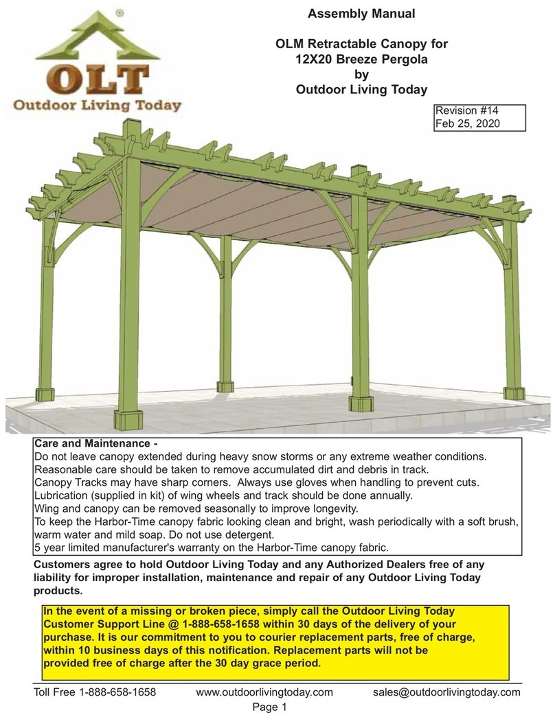 OLT OLM Retractable Canopy Assembly manual OLT OLM Retractable Canopy Assembly manual