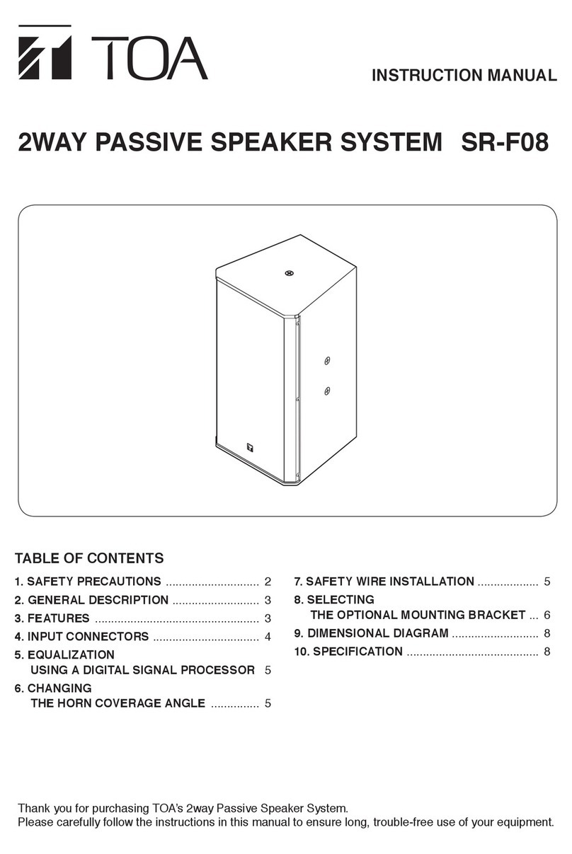 Toa SR-F08 instruction manual
