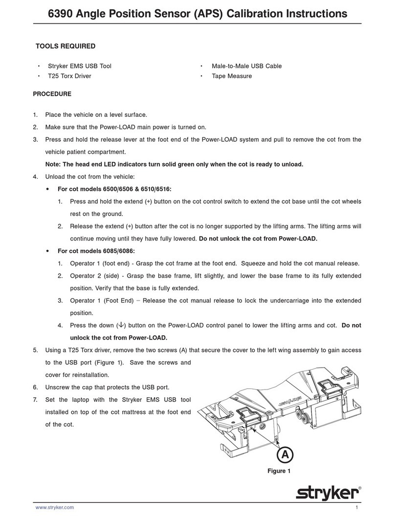 Stryker 6390 Use and care manual