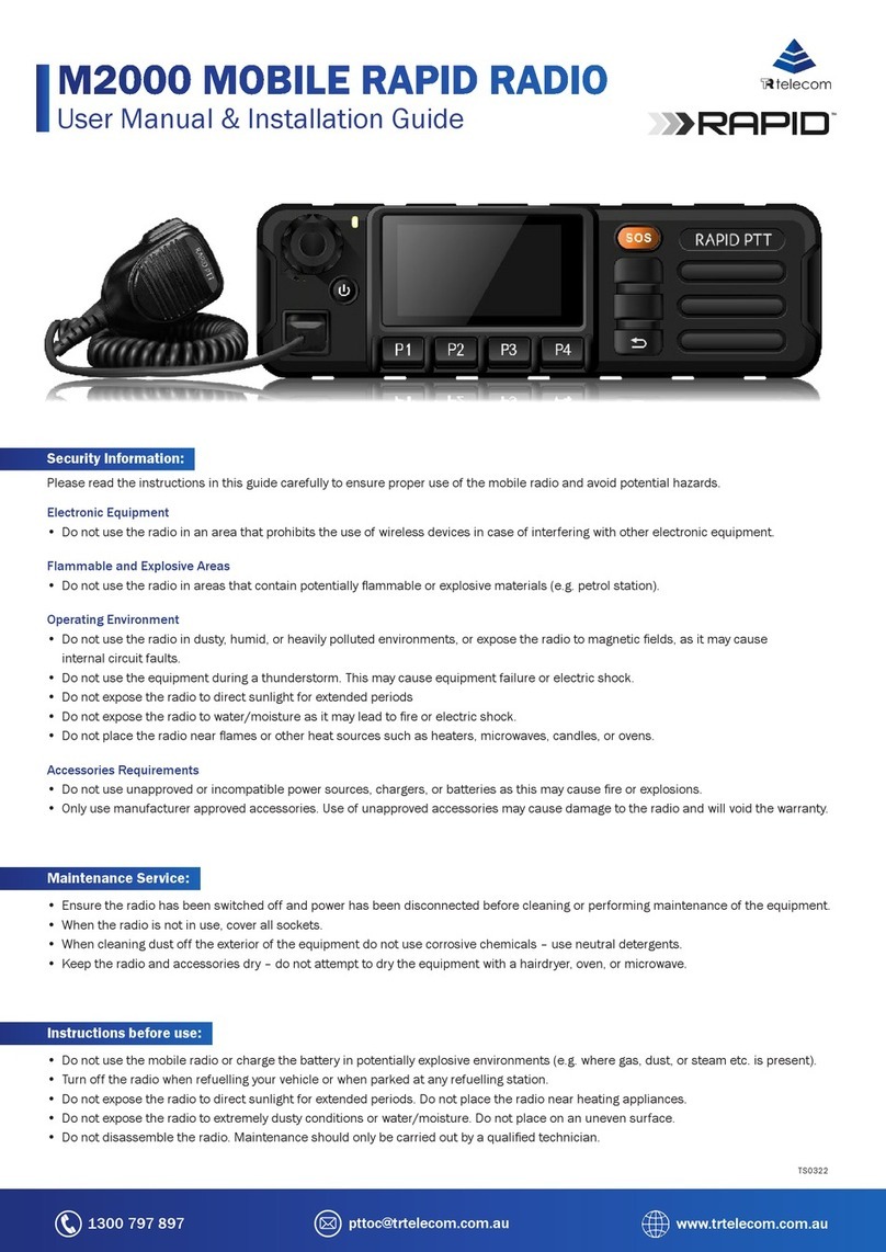 TR Telecom RAPID M200 User manual & installation guide