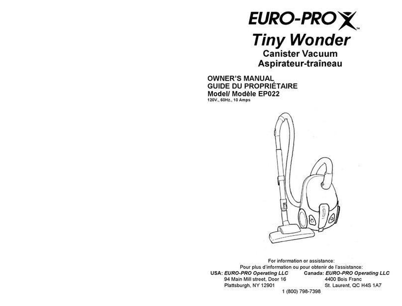 EUROPRO Tiny Wonder EP022 owner's manual