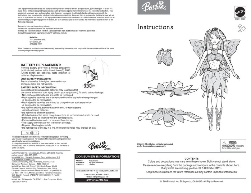 Mattel Barbie G6261 instructions