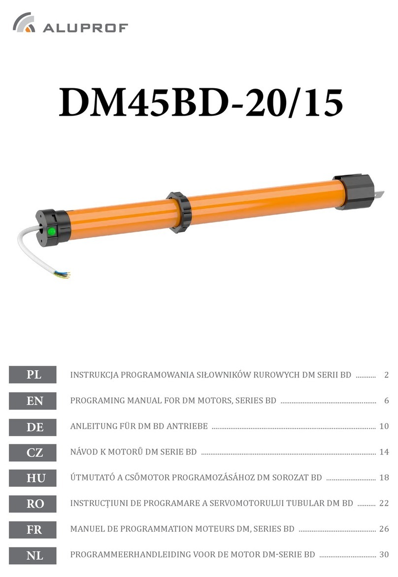 Aluprof BD Series Programing manual
