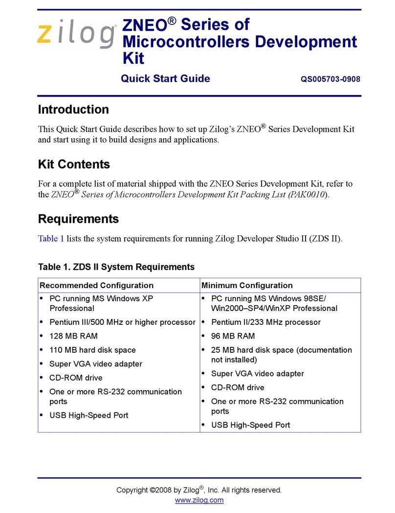 ZiLOG ZNEO Series User manual