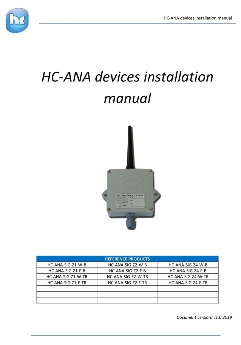 HC Technologies HC-ANA Series installation manual