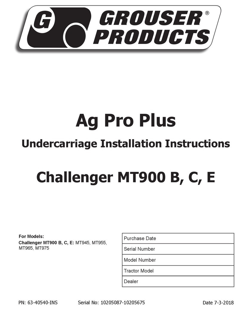 Grouser Ag Pro Plus Undercarriage installation instructions