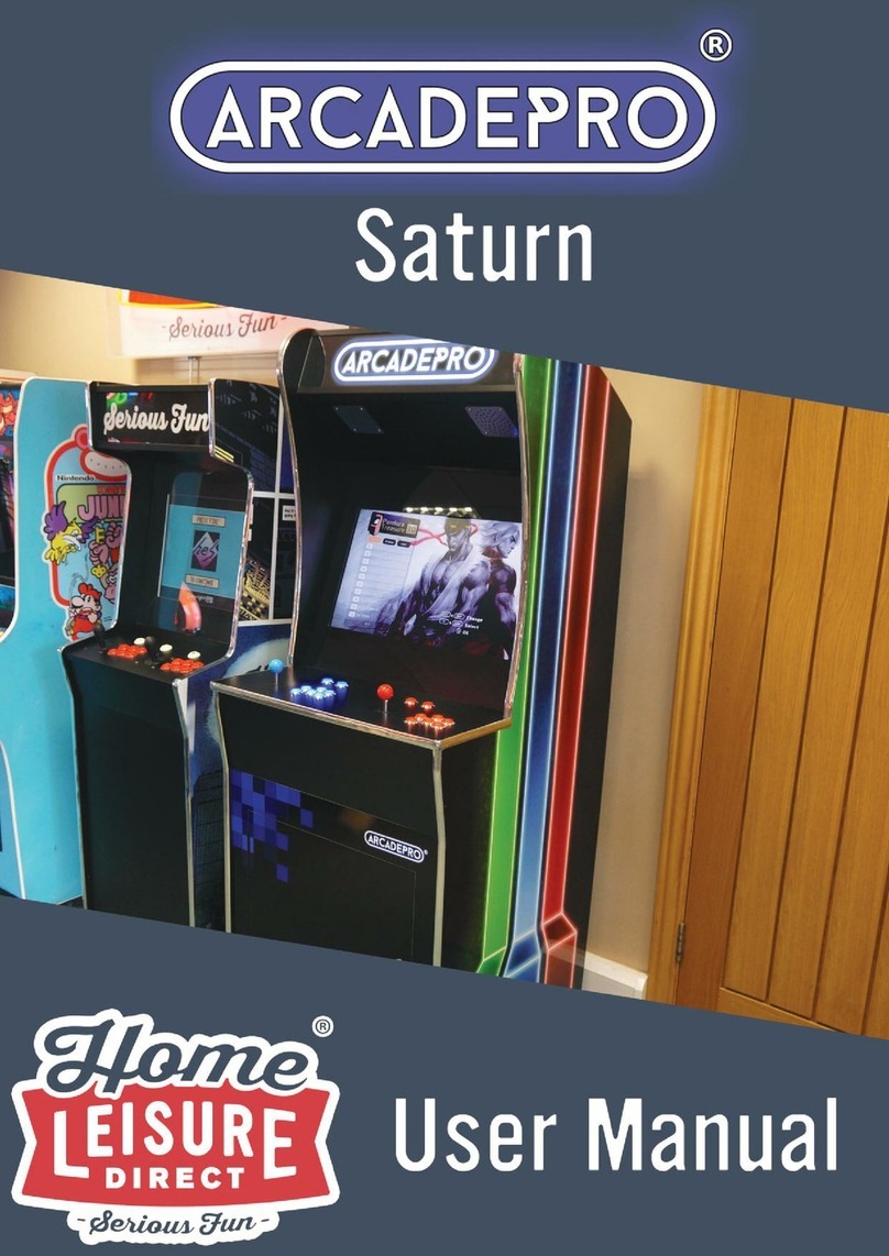 Home Leisure Direct ARCADEPRO SATURN User manual