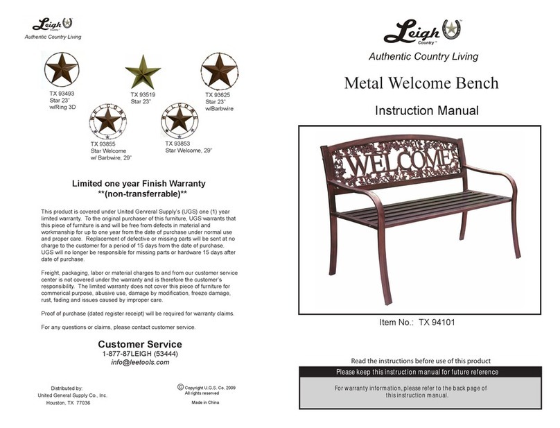 Leigh Country Welcome TX 94101 instruction manual