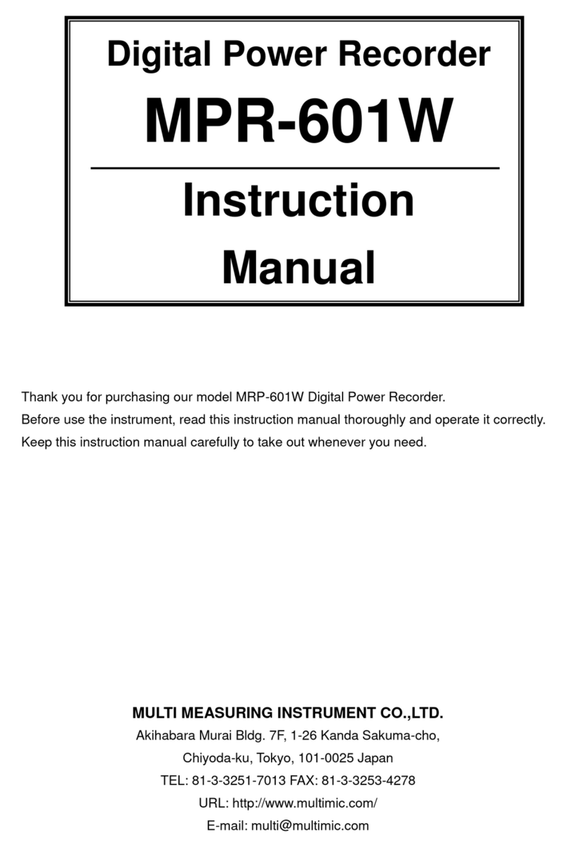 MULTI MEASURING INSTRUMENTS MPR-601W instruction manual MULTI MEASURING INSTRUMENTS MPR-601W instruction manual