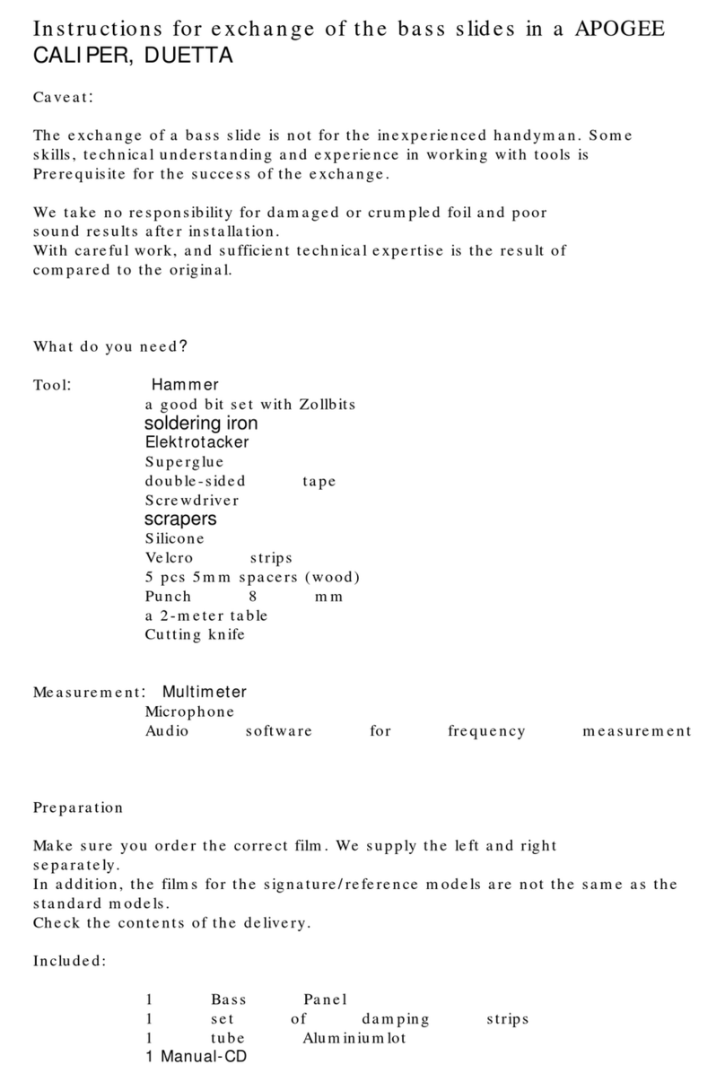 Apogee Caliper User manual