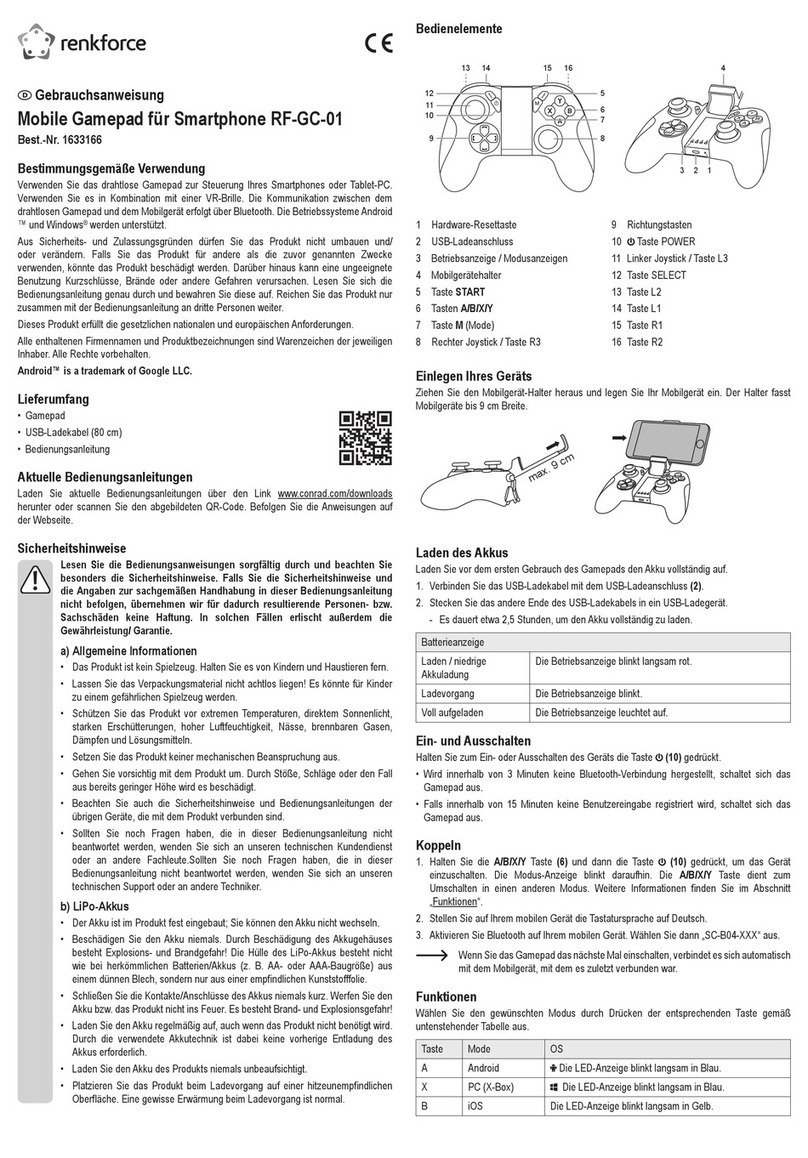 Renkforce RF-GC-01 operating instructions