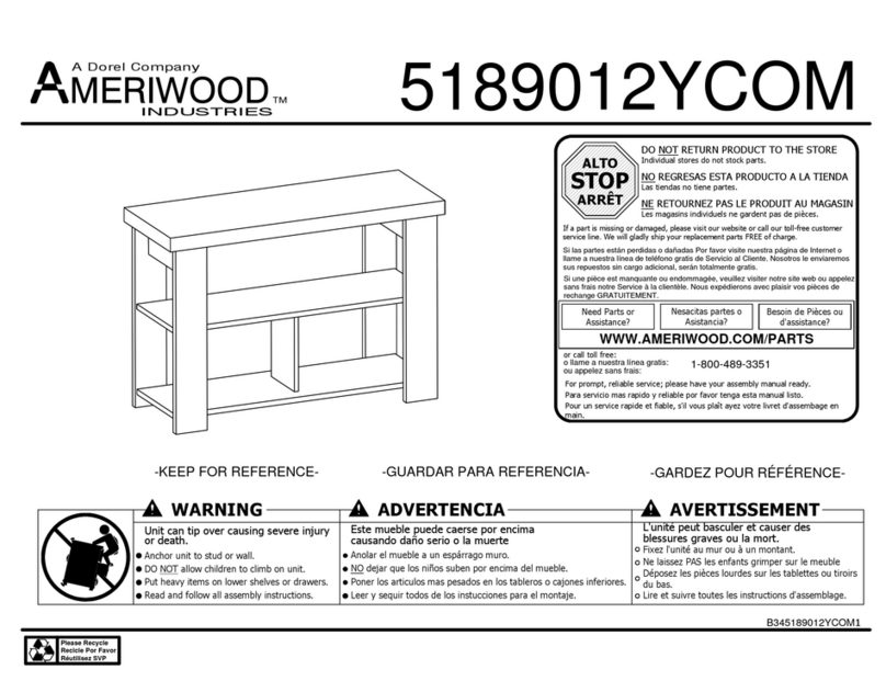 Dorel AMERIWOOD 5189012YCOM Assembly manual