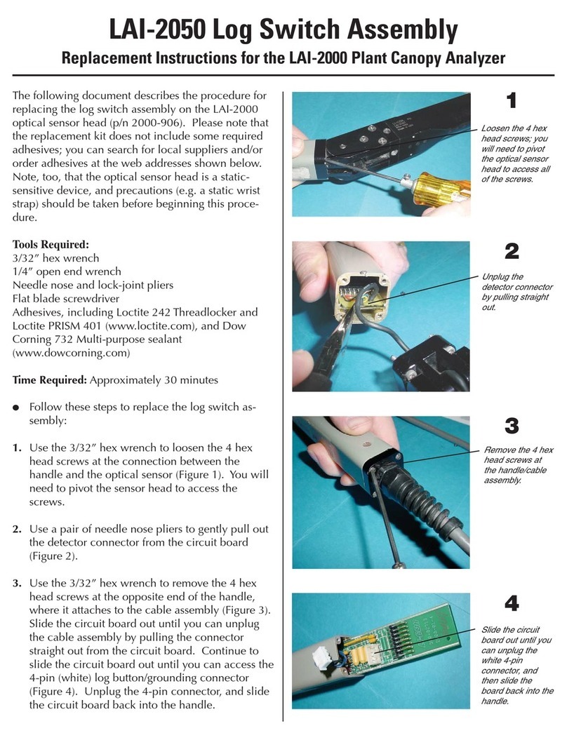 LI-COR LAI-2050 Replacement instructions