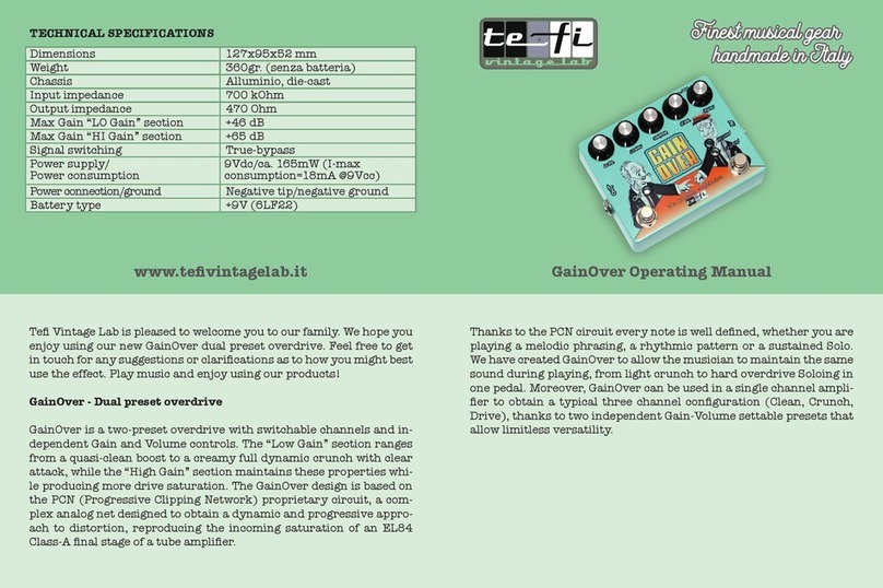 Tefi Vintage Lab GainOver User manual Tefi Vintage Lab GainOver User manual