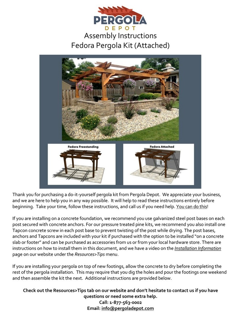 Pergola Depot Fedora Assembly instructions