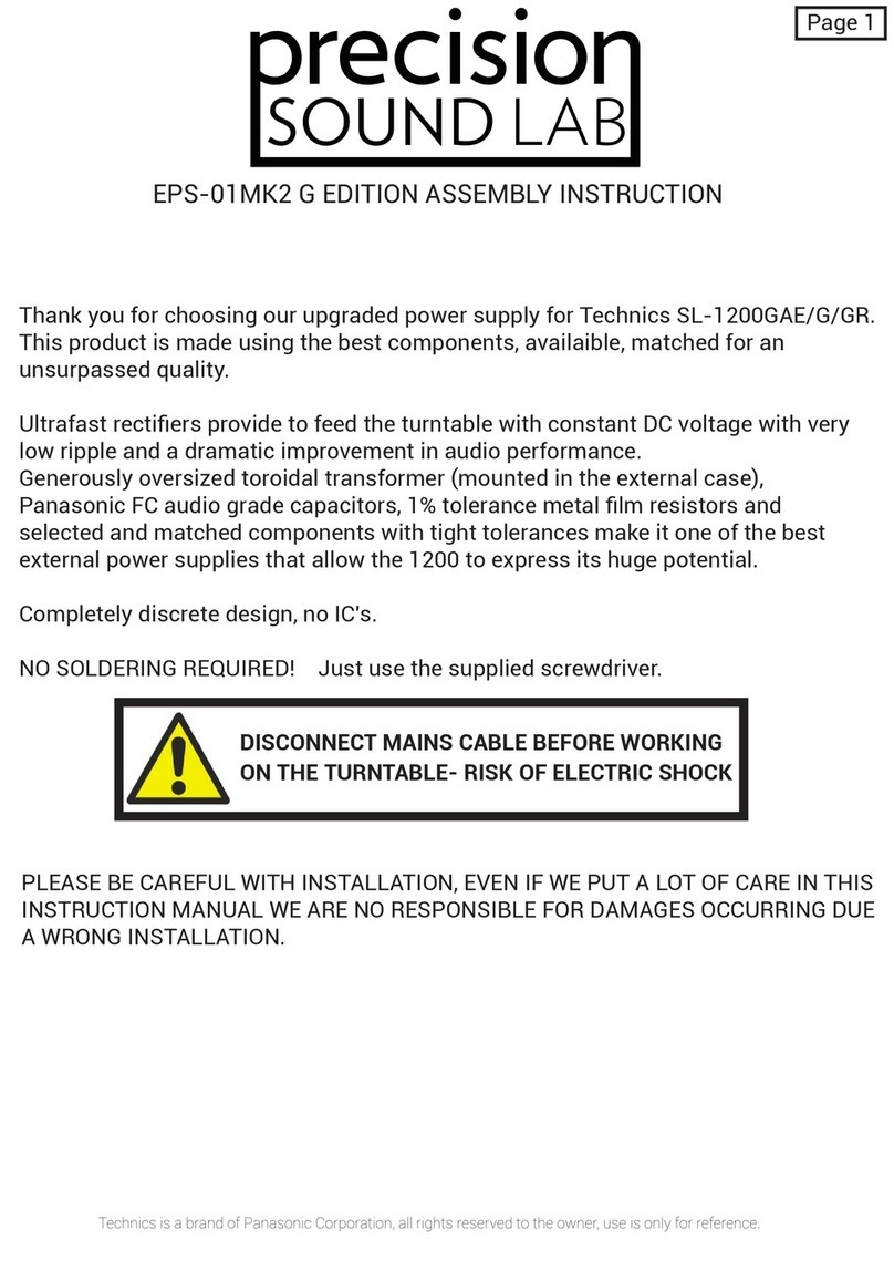 Precision Sound Lab EPS-01MK2 G EDITION Assembly instruction